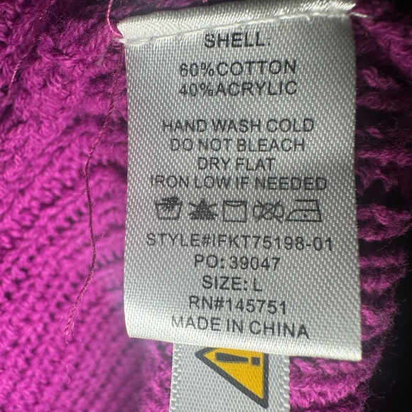 Fantastic Fawn I’ll Be Waiting Purple V-Neck Sweater NWT - Picture 5 of 8